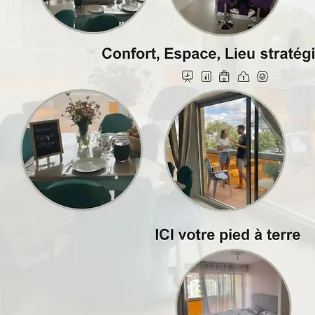 Bel Spacieux Et Lumineux De 100m2 Au 3e Etage Avec Ascenseur -a 5mn A Pied Du Parc Des Expositions Congres De Et Eng Et 10mn Du Centre Place Parking Devant L'immeuble