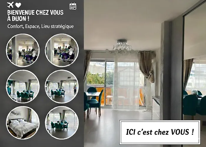Apartment Bel Spacieux Et Lumineux De 100m2 Au 3e Etage Avec Ascenseur -a 5mn A Pied Du Parc Des Expositions Congres De Et Eng Et 10mn Du Centre Place Parking Devant L'immeuble